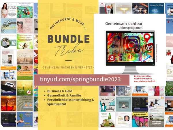 Frühlingsbundle von Anna Nguyen mit über 70 Angeboten zu Business & Geld, Gesundheit & Familie, Persönlichkeitsentwicklung & Spiritualität